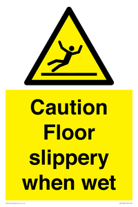 Caution Floor slippery when wet